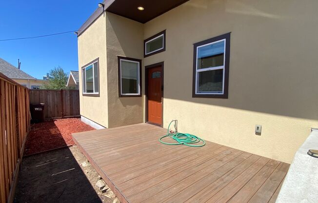 Remodeled back House with Large & Sunny Deck
