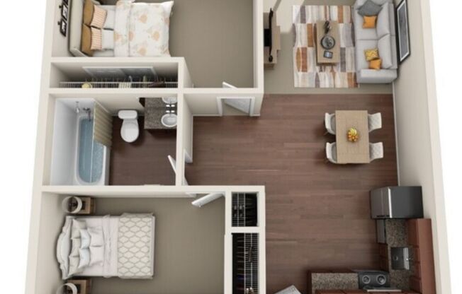 2 beds, 1 bath, 780 sqft, $1,290, Unit 26