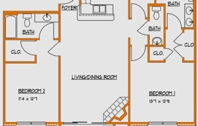2 beds, 2.5 baths, 1,222 sqft, $1,505, Unit 15