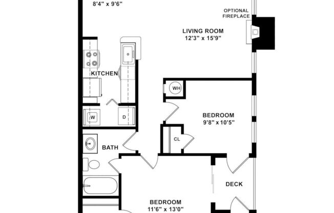 2 beds, 1 bath, 950 sqft, $1,796