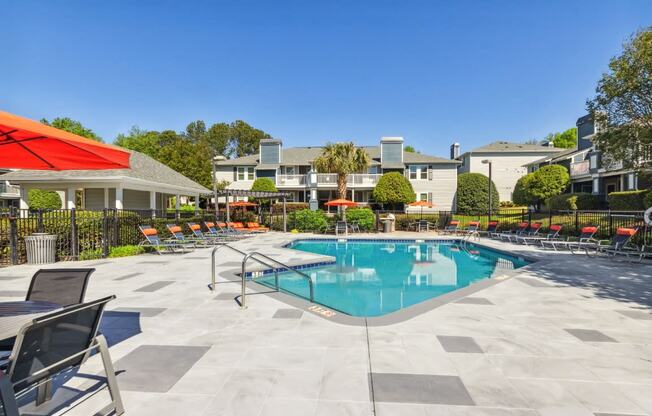 Swimming Pool Lounge at Palmetto Place Apartments, Taylors, 29687