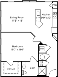 1 bed, 1 bath, 800 sqft, $1,553