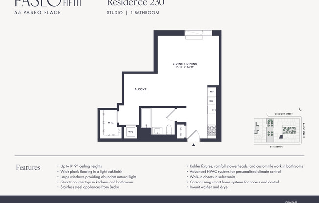 Studio, 1 bath, $4,200, Unit 230