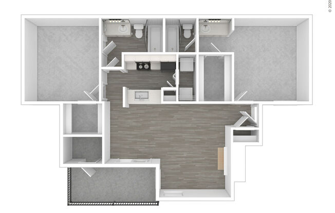 2 beds, 2 baths, 1,004 sqft, $1,663