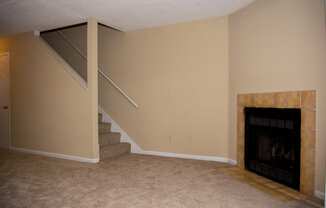 Living room with hallway at Laurel Grove Apartment Homes, Orange Park, FL