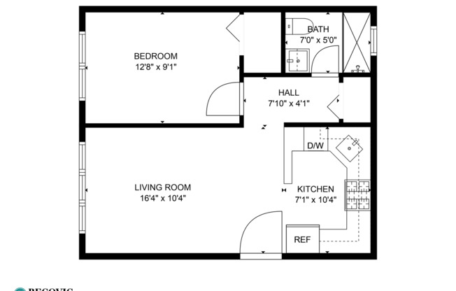 1 bed, 1 bath, 446 sqft, $1,750, Unit 607