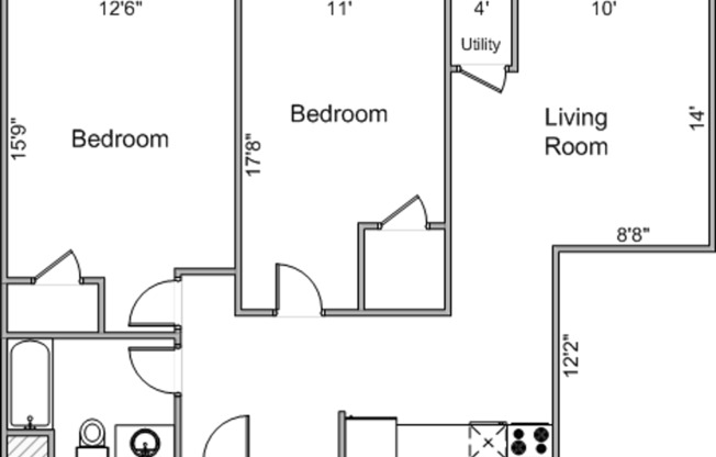 2 beds, 1 bath, 725 sqft, $2,449, Unit 45R-203