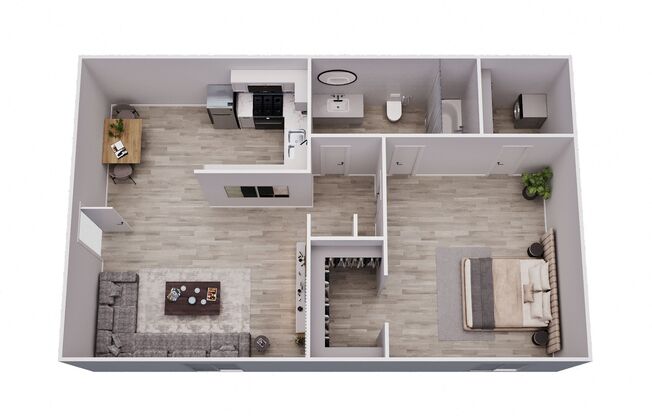 1 bed, 1 bath, 670 sqft, $949, Unit 224