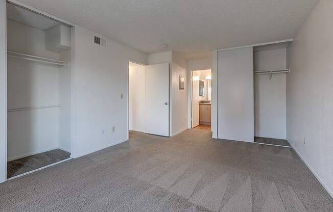 Master Bedroom with two closets at Vine by Vintage Apartments | Lompoc, CA