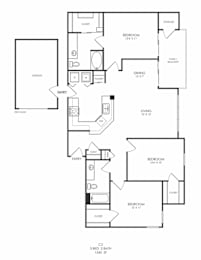3 beds, 2 baths, 1,245 sqft, $2,321
