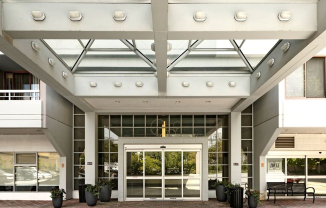 Building entrance at Lenox Club, Arlington, VA