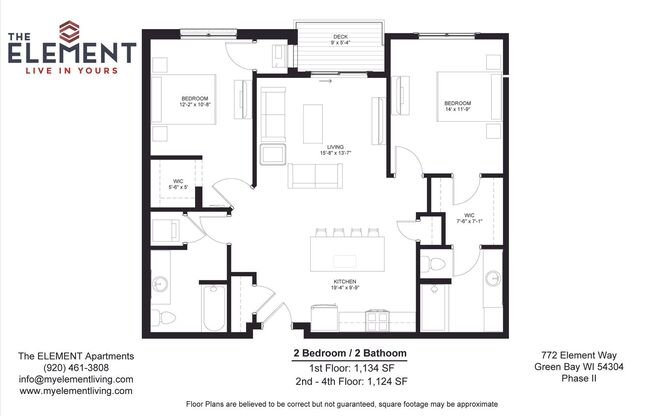 2 beds, 2 baths, 1,124 sqft, $2,065, Unit 210
