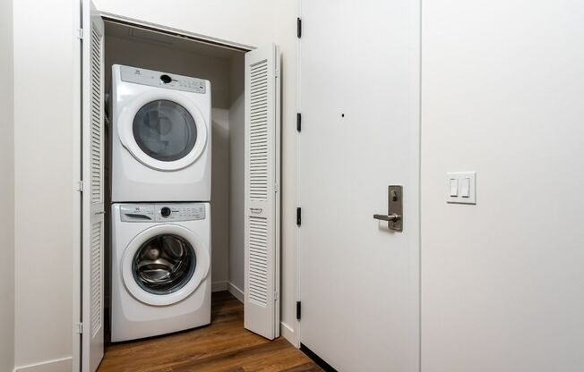 In Home Stacked Washer/Dryer at Fedora Bliss LLC, California