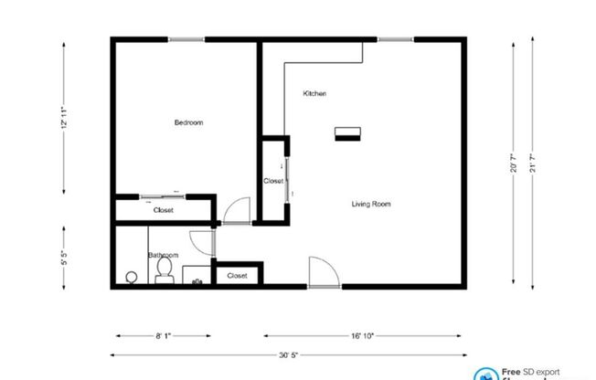 1 bed, 1 bath, 750 sqft, $1,095, Unit 905-39