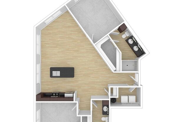 2 beds, 2 baths, 1,120 sqft, $2,300