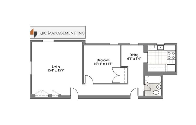 1 bed, 1 bath, 745 sqft, $1,700, Unit 3