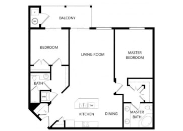 2 beds, 2 baths, 1,297 sqft, $1,785