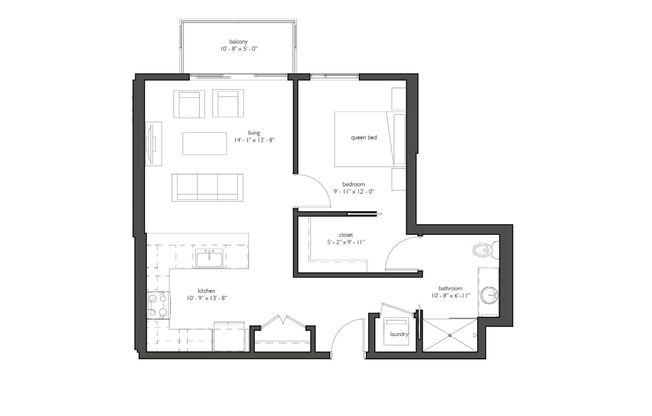 1 bed, 1 bath, 744 sqft, $1,501, Unit 316