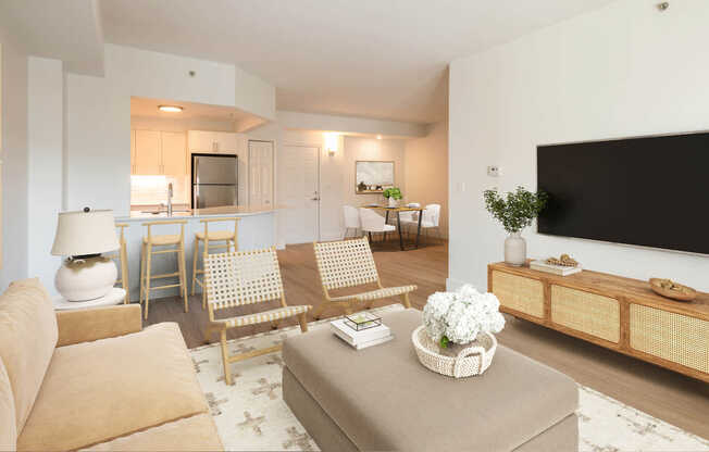 Living Room with Hard Surface Flooring