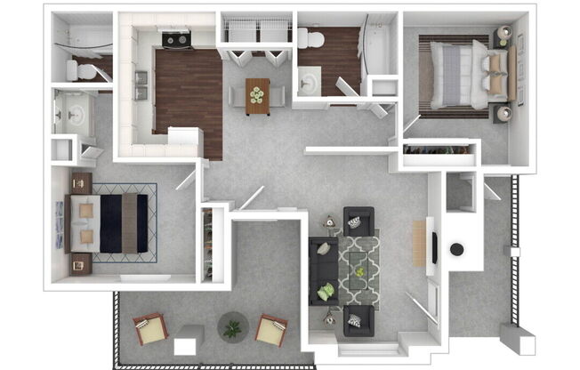 2 beds, 2 baths, 803 sqft, $1,899