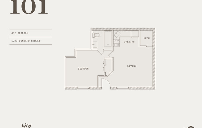 1 bed, 1 bath, 410 sqft, $1,545, Unit 101