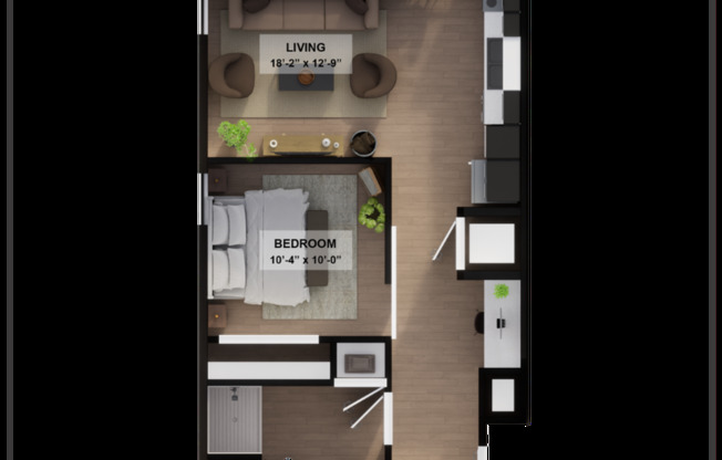 1 bed, 1 bath, 623 sqft, $1,275, Unit 113