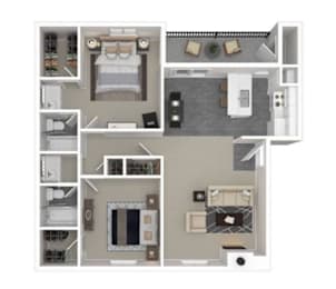 2 beds, 2 baths, 978 sqft, $1,459