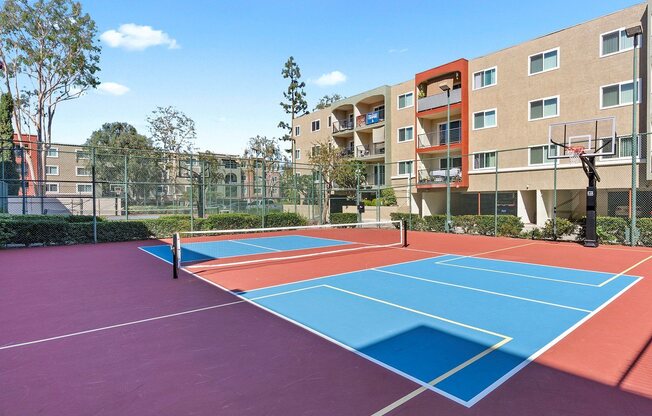 Pickleball Court at The Reserve at Warner Center Apartments in Woodland Hills