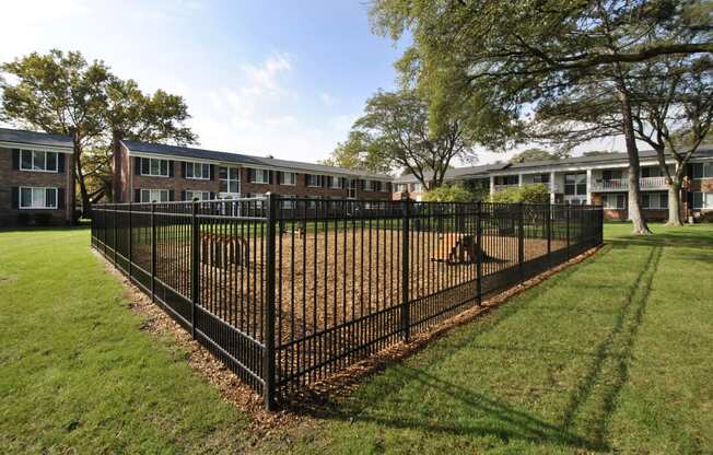 fenced-in dog park at The Haven at Grosse Pointe