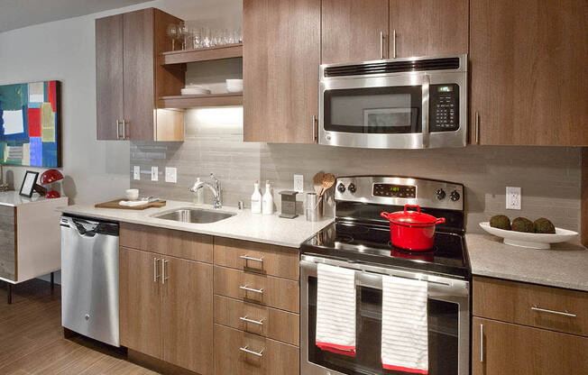 Separate dining room at Astro Apartments, Washington, 98109