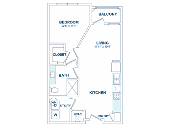 1 bed, 1 bath, 653 sqft, $1,299