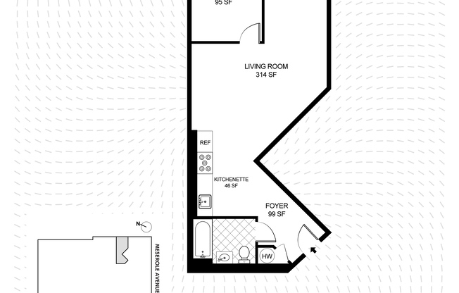 Studio, 1 bath, $4,600, Unit 3J