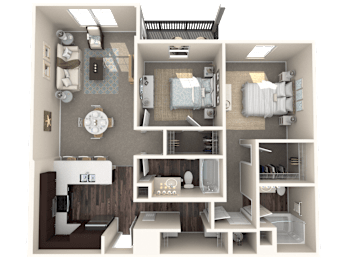 2 beds, 2 baths, 1,122 sqft, $2,063