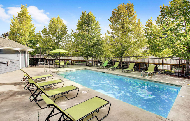 the swimming pool at our apartments