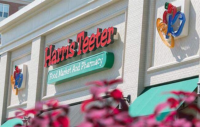 a store sign on the side of a building