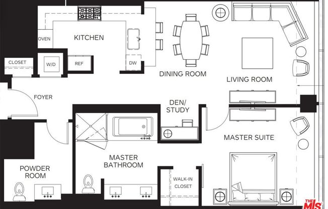 1 bed, 1.5 baths, 990 sqft, $4,900, Unit 28D