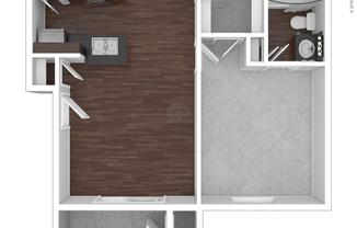 1 bed, 1 bath, 557 sqft, $803