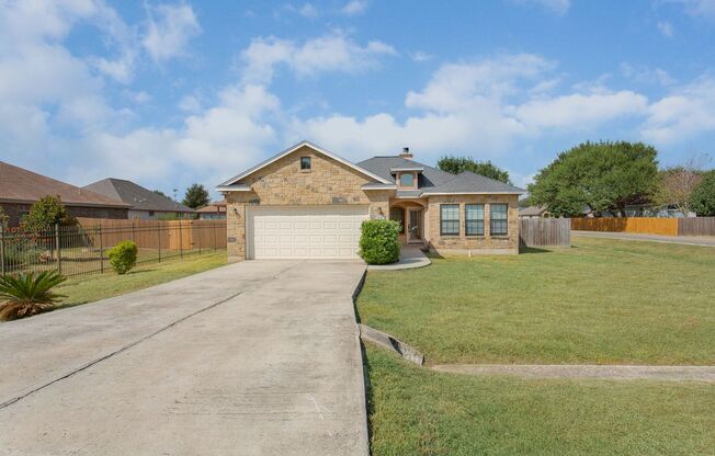 Beautiful custom home ready for asap move in; located in Selma, Texas.