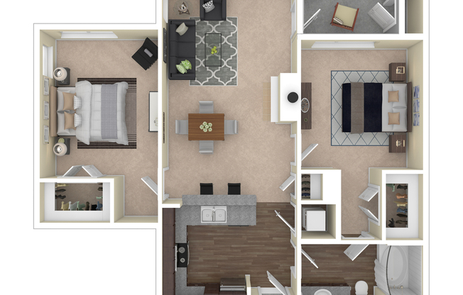 2 beds, 1 bath, 930 sqft, $2,006