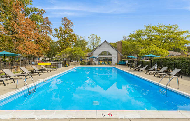 the swimming pool at our crossings apartments