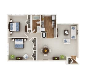 2 beds, 1 bath, $1,829