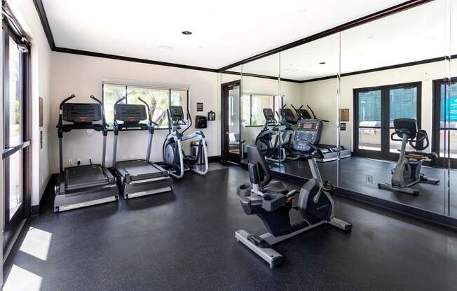 Gym at Towers at Costa Verde Apartments, California