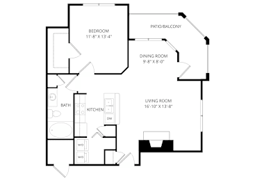 1 bed, 1 bath, 779 sqft, $1,245