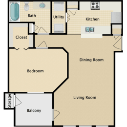 1 bed, 1 bath, 704 sqft, $1,367