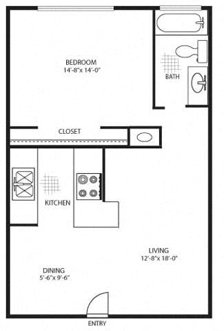 1 bed, 1 bath, 710 sqft, $2,375