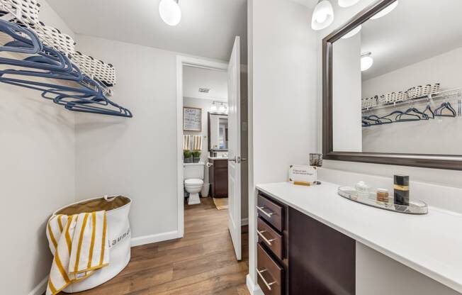 Renovated Bathrooms With Quartz Counters at Whisper Hollow Apartments, Maryland Heights, MO, 63043