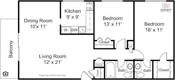 2 beds, 1.5 baths, 1,050 sqft, $1,348