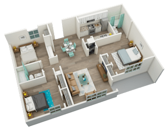 3 beds, 2 baths, 1,125 sqft, $1,389