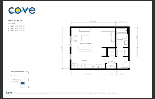Studio, 1 bath, 469 sqft, $1,285, Unit APT 212