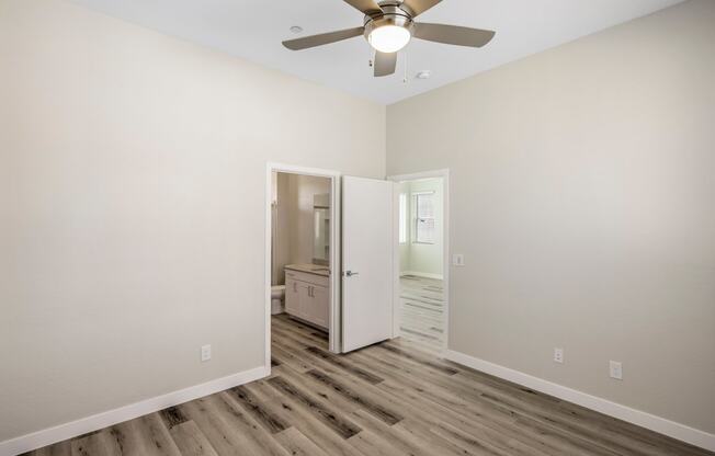 Linq at south mountain bedroom with wood floors